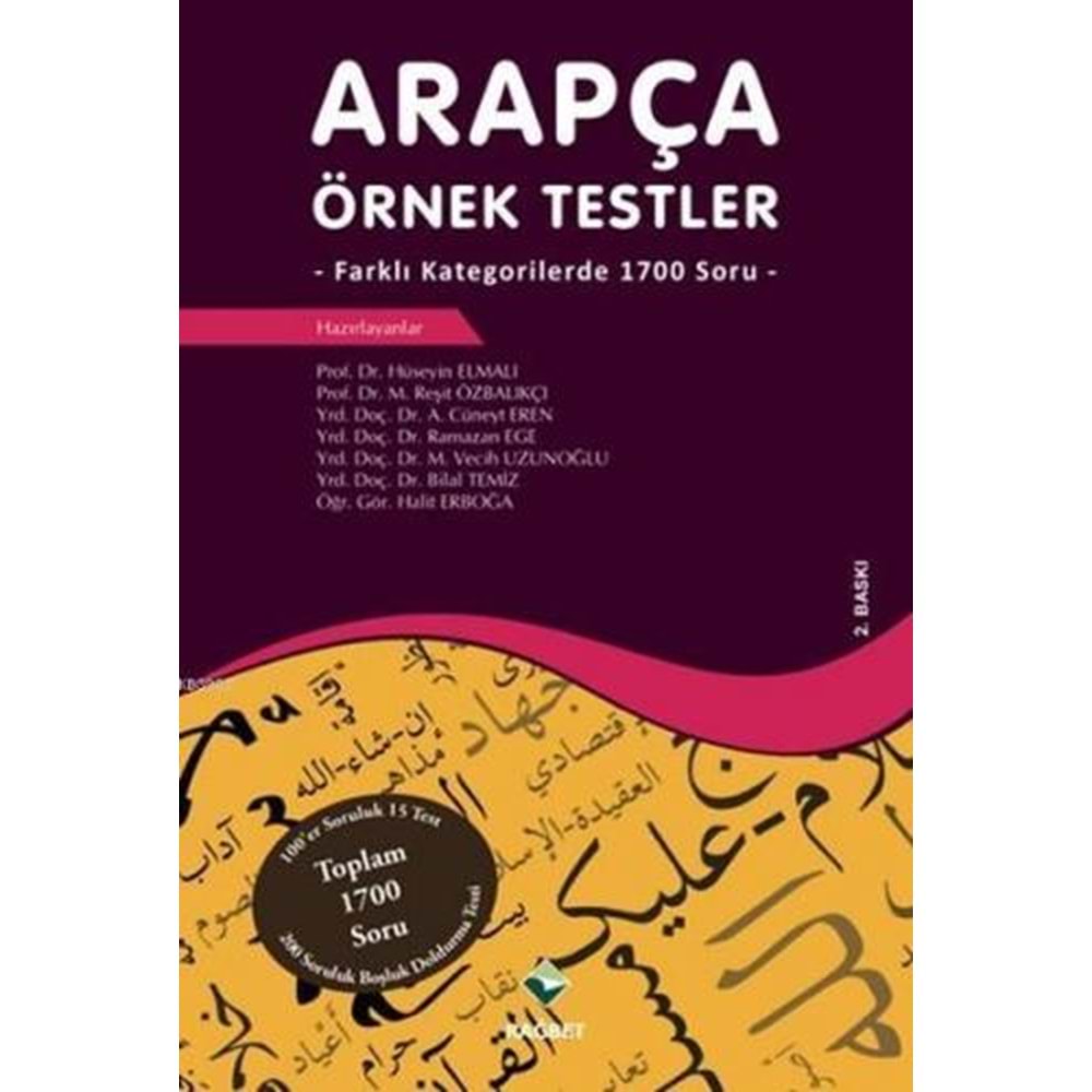 Arapça Örnek Testler; Farklı Kategorilerde 1700 Soru