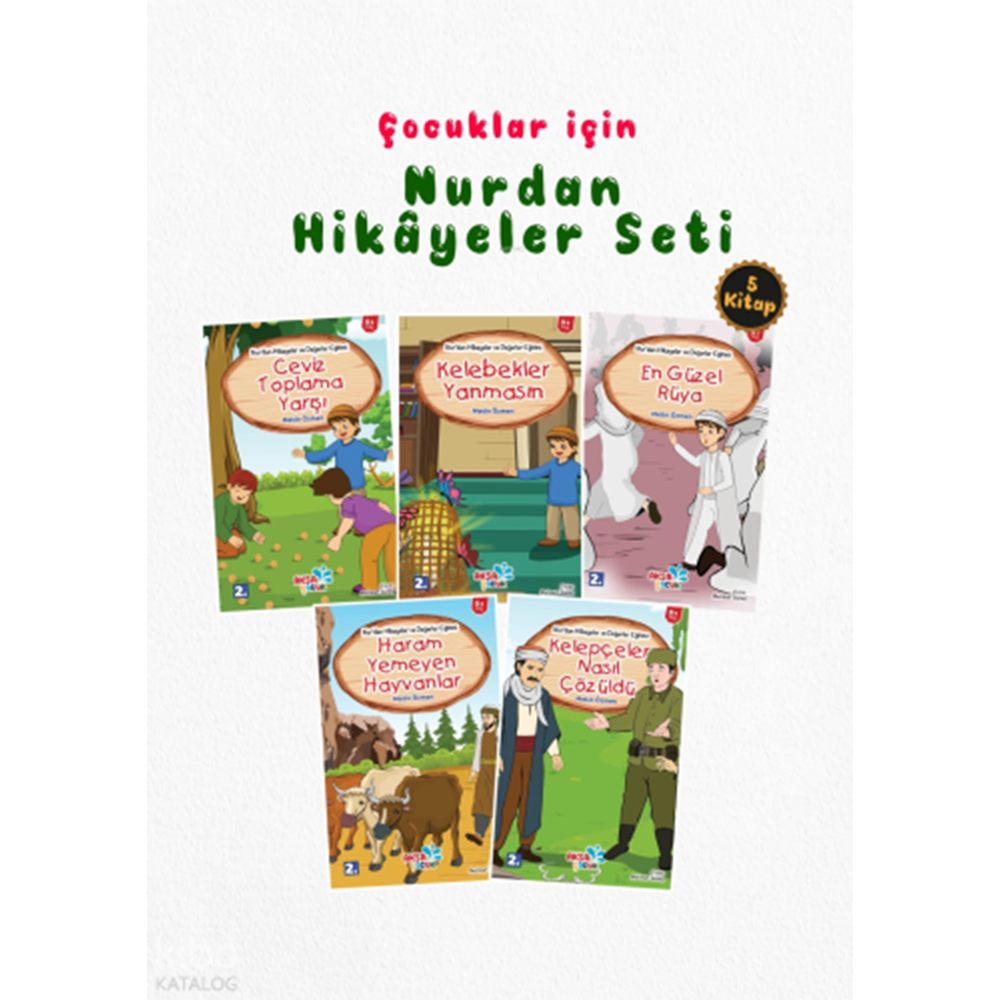 Çocuklar İçin Nurdan Hikayeler Seti 5,Kitap