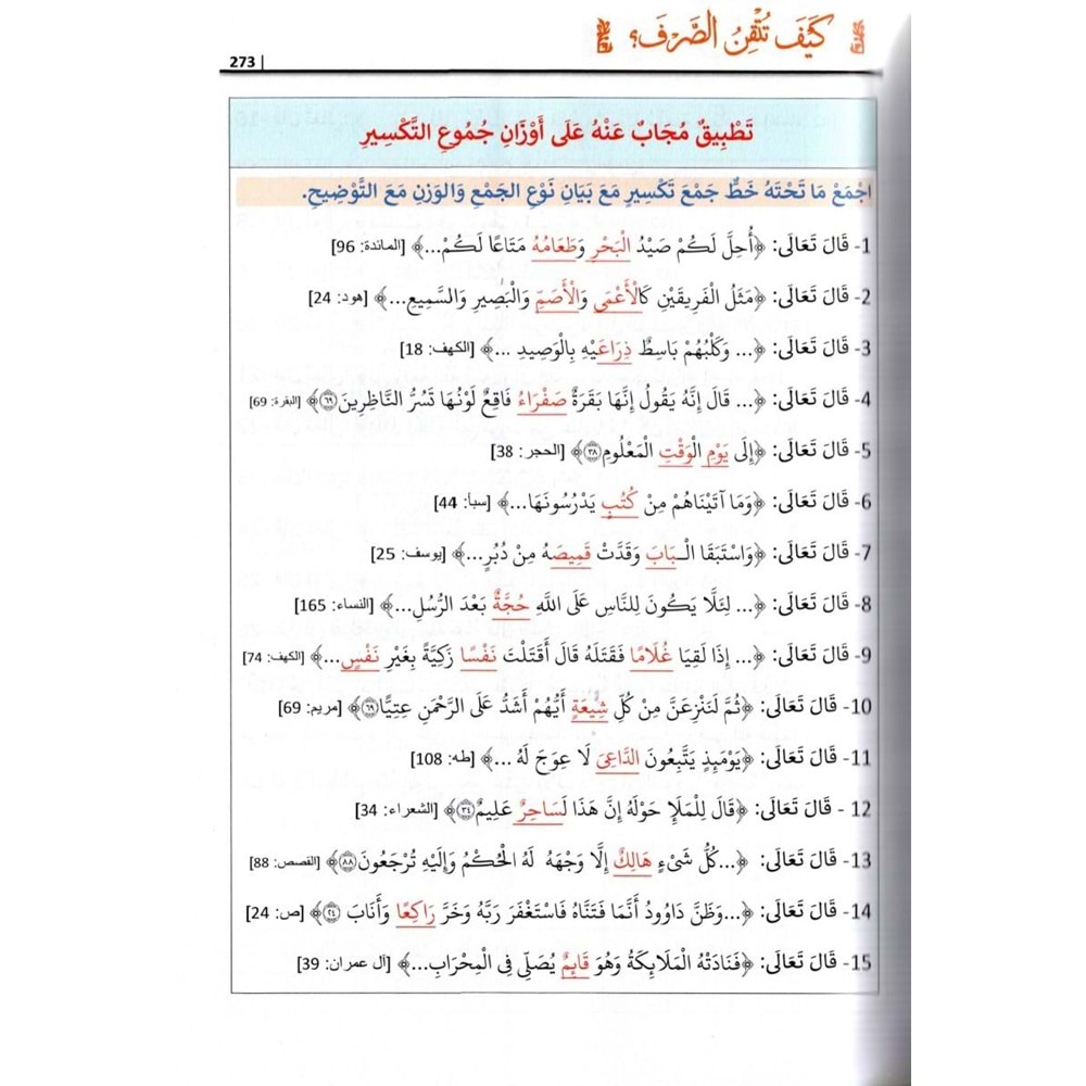 Keyfe Tütkinüs Sarf / كيف تتقن الصرف؟ التطبيق من القرآن الكريم والسنة النبو