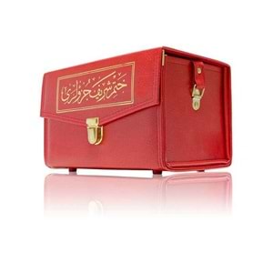 Kuranı Kerim Otuz Cüz Bez Cilt Çantalı Yeşil Cami Boy