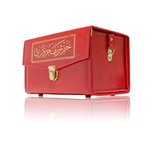 Kuranı Kerim Otuz Cüz Bez Cilt Çantalı Yeşil Cami Boy